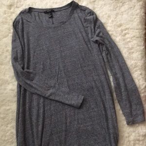 Light grey long sleeve t-shirt dress
